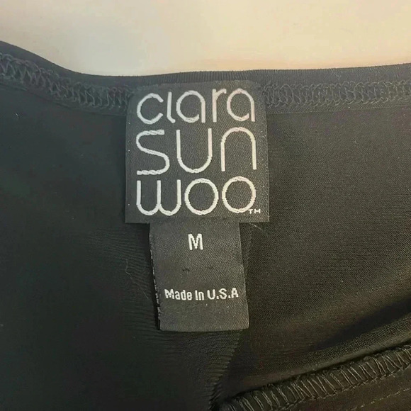 Clara Sun Woo black 3/4 sleeve mini dress size medium - Picture 5 of 9